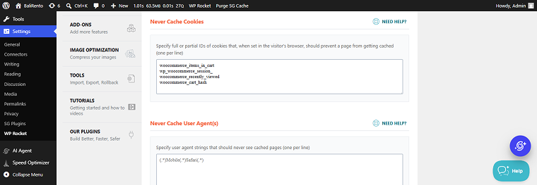 never cache cookies