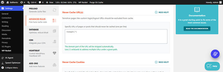 never cache URLs