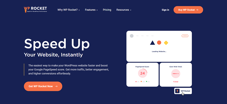 wp rocket front page