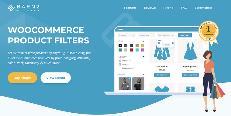 barn2 woocommerce product filter plugin homepage