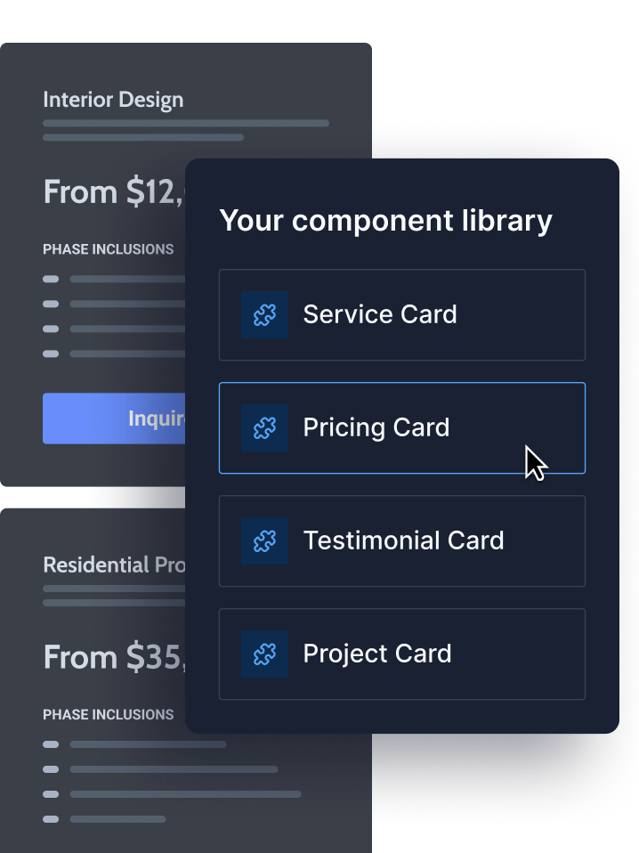 building reusable components in crocobuilder