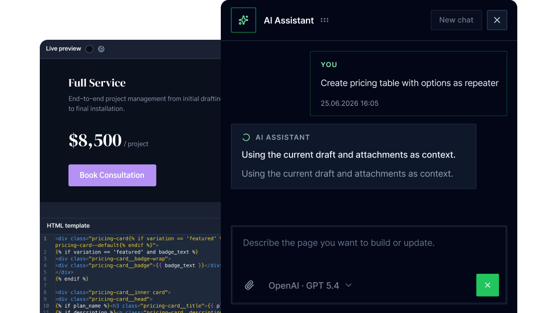 CrocoBuilder WordPress AI component generator