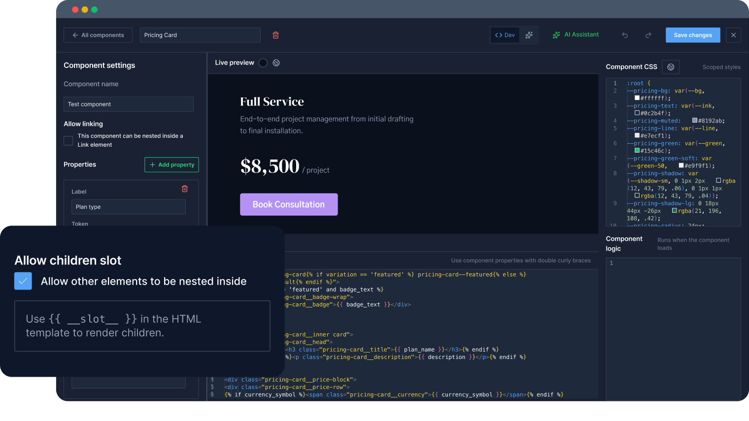 CrocoBuilder WordPress flexible components