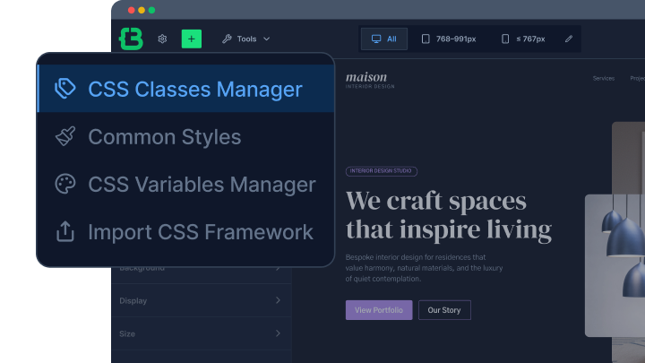 design system for global styles management