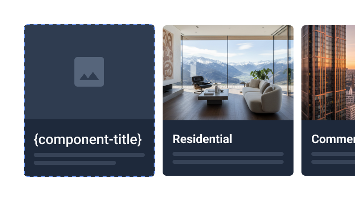 dynamic listings with rich-content elements