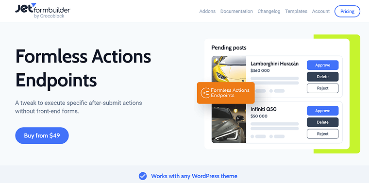 JetFormBuilder Formless action add-on