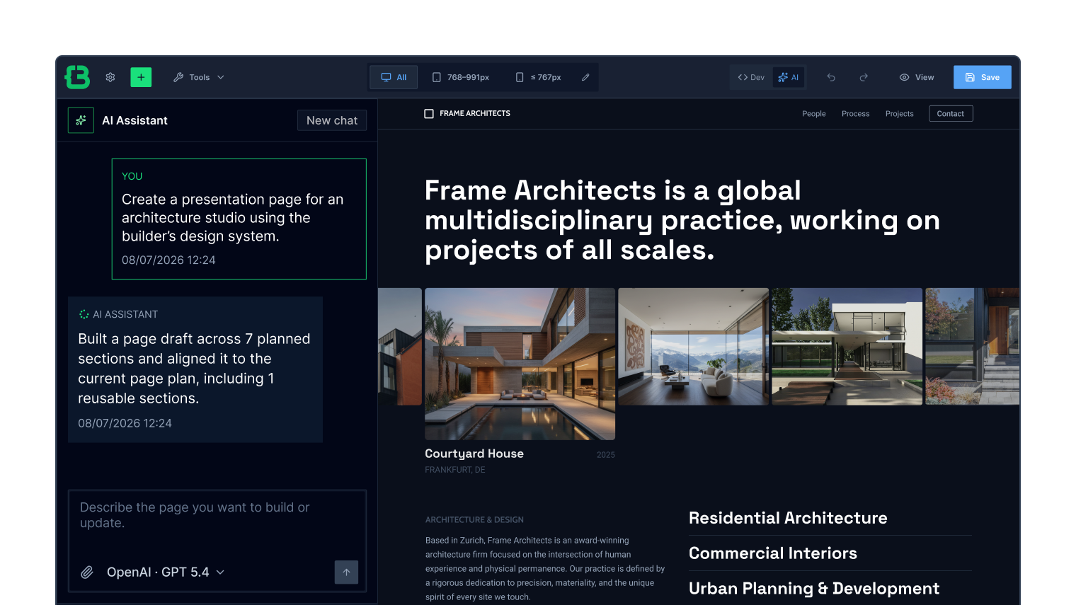 how CrocoBuilder works through AI assistant and prompts