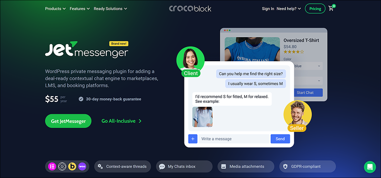 JetMessenger front page