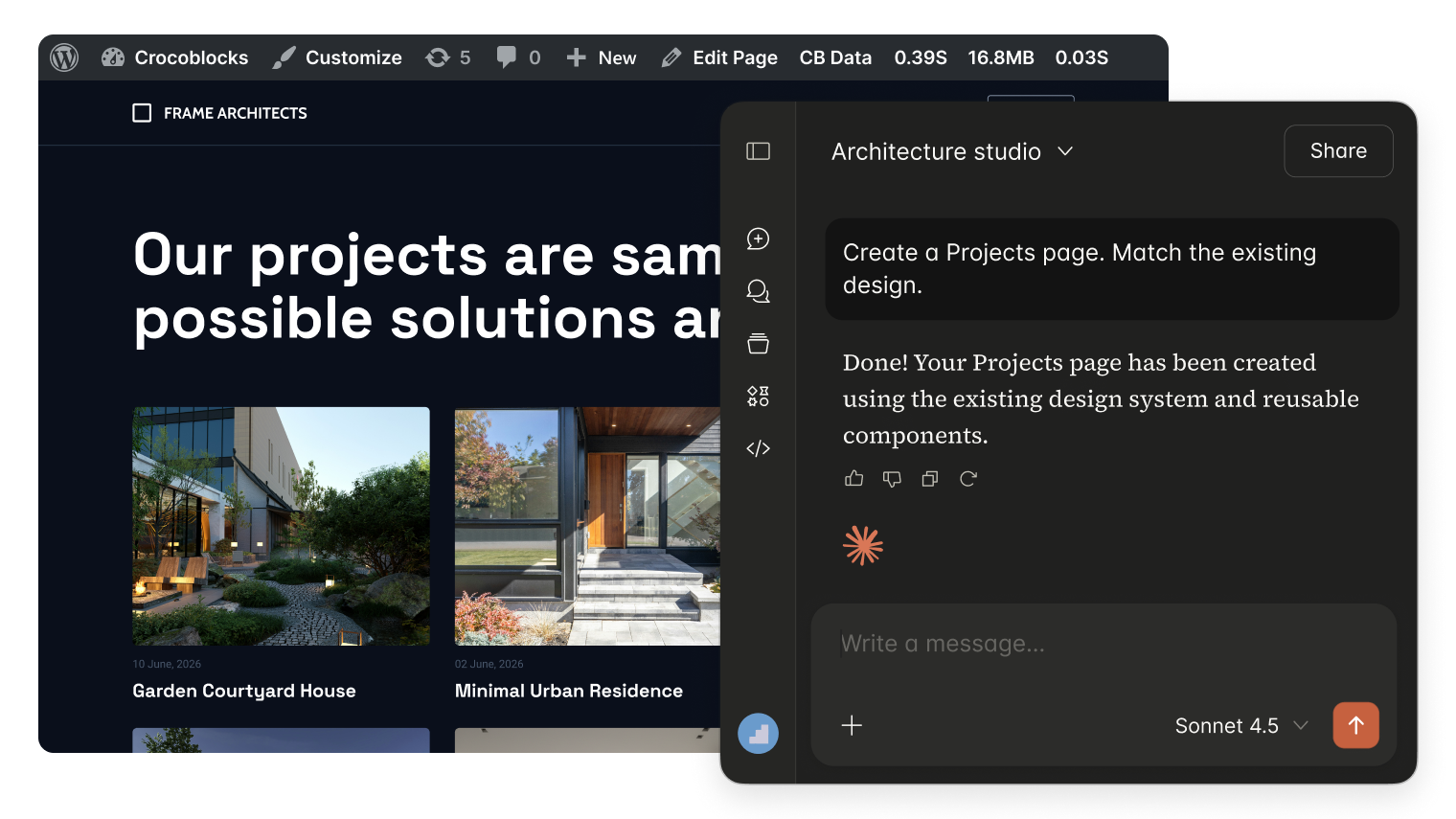 landing page builder with AI assistant