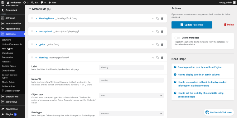 adding meta field switcher