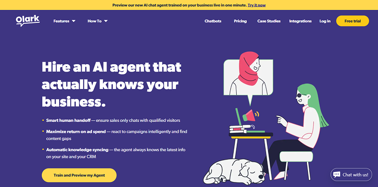 olark front page