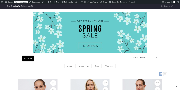 sale banner for customers