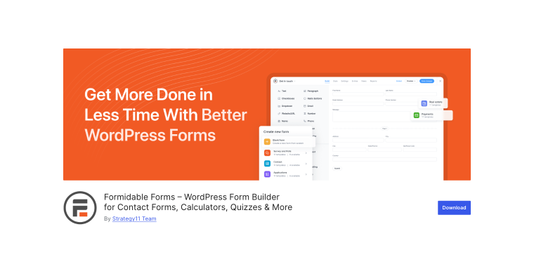 formidable forms wordpress contact form plugin