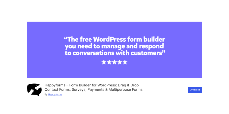 happyforms wordpress contact form plugin