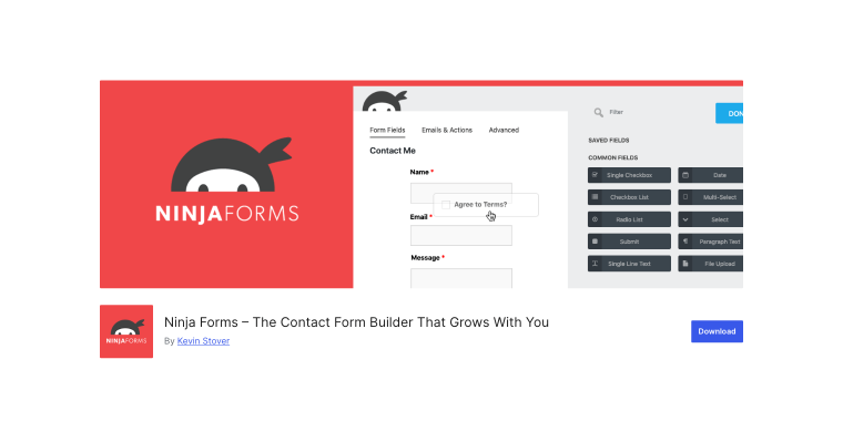 ninja forms wordpress contact form plugin