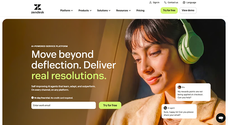 zendesk front page